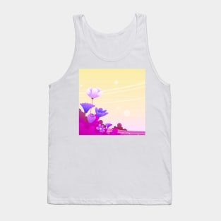 Purple Flower Art Tank Top